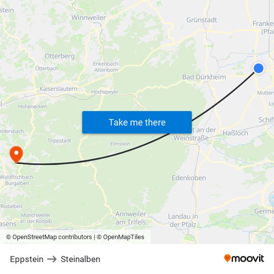 Eppstein to Steinalben map