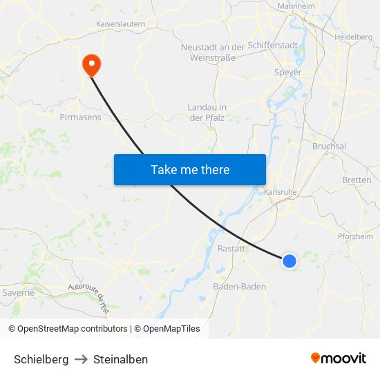 Schielberg to Steinalben map