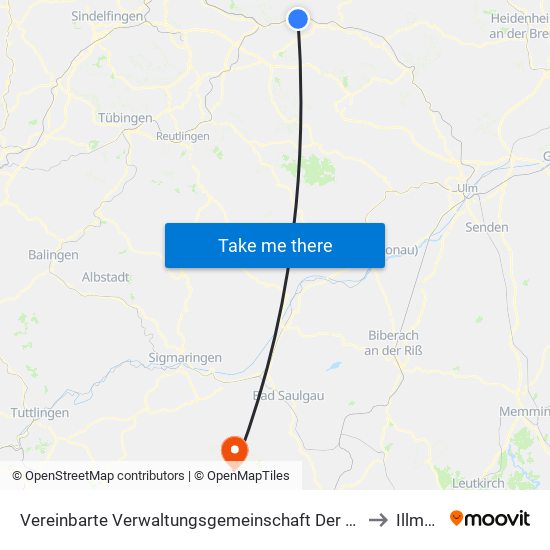 Vereinbarte Verwaltungsgemeinschaft Der Stadt Ebersbach An Der Fils to Illmensee map