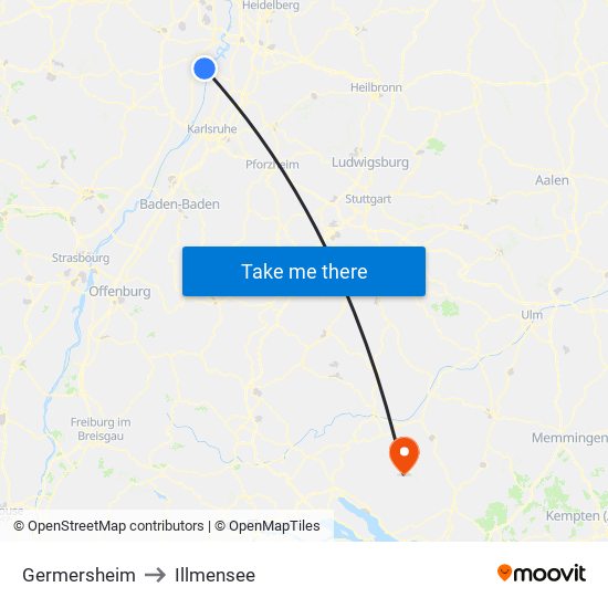 Germersheim to Illmensee map