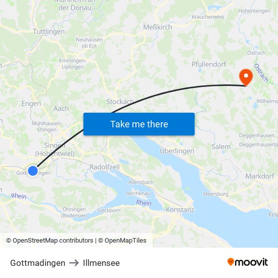 Gottmadingen to Illmensee map