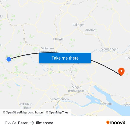 Gvv St. Peter to Illmensee map