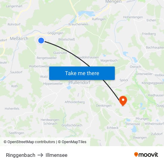 Ringgenbach to Illmensee map