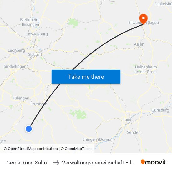 Gemarkung Salmendingen to Verwaltungsgemeinschaft Ellwangen (Jagst) map