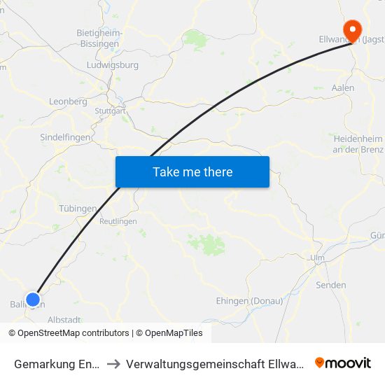 Gemarkung Engstlatt to Verwaltungsgemeinschaft Ellwangen (Jagst) map