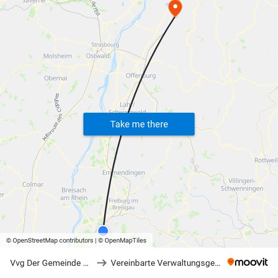 Vvg Der Gemeinde Ehrenkirchen to Vereinbarte Verwaltungsgemeinschaft Bühl map