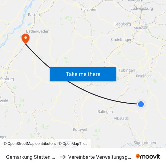 Gemarkung Stetten Unter Holstein to Vereinbarte Verwaltungsgemeinschaft Bühl map