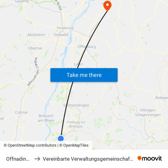 Offnadingen to Vereinbarte Verwaltungsgemeinschaft Bühl map