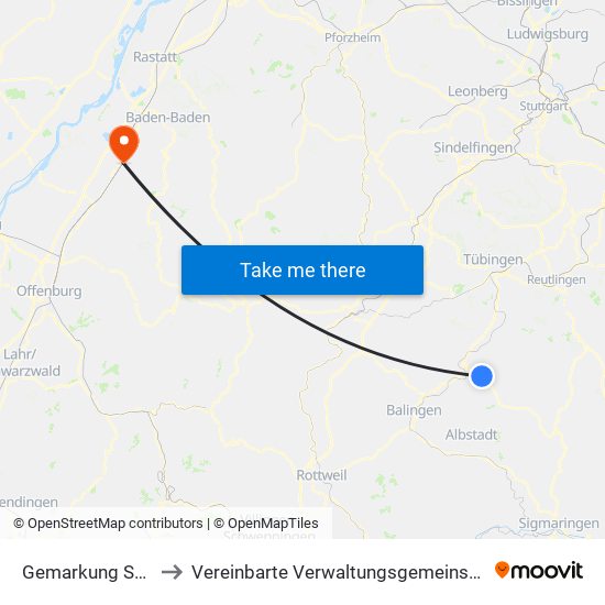 Gemarkung Schlatt to Vereinbarte Verwaltungsgemeinschaft Bühl map