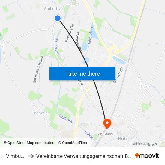 Vimbuch to Vereinbarte Verwaltungsgemeinschaft Bühl map