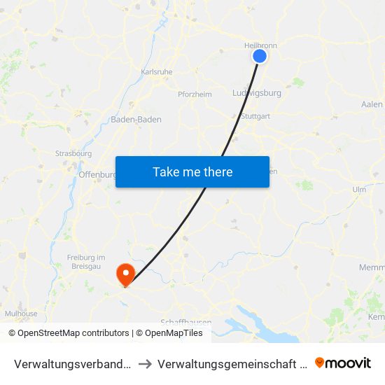 Verwaltungsverband Flein-Talheim to Verwaltungsgemeinschaft Titisee-Neustadt map