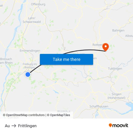 Au to Frittlingen map