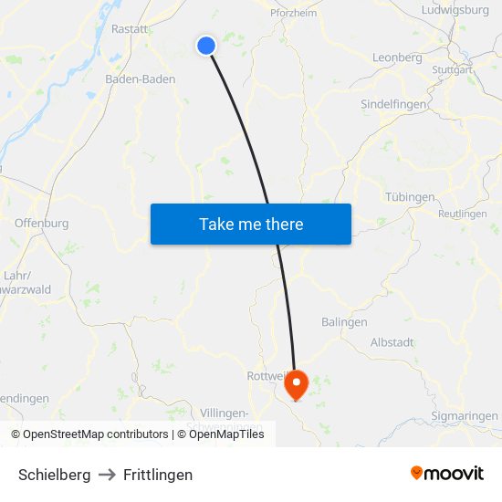 Schielberg to Frittlingen map