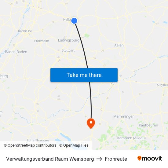 Verwaltungsverband Raum Weinsberg to Fronreute map