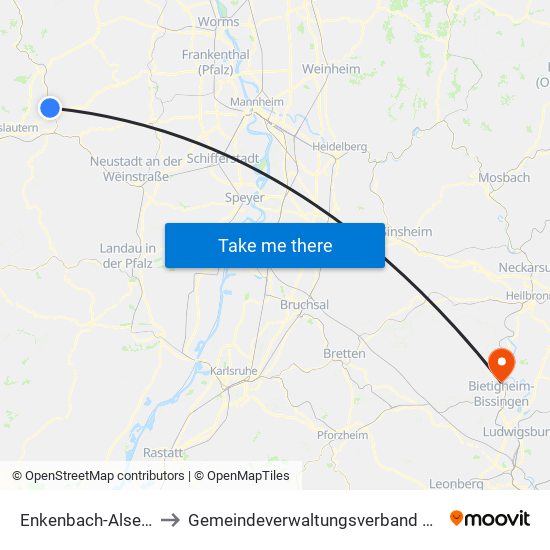 Enkenbach-Alsenborn to Gemeindeverwaltungsverband Besigheim map