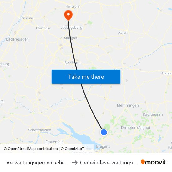 Verwaltungsgemeinschaft Wangen Im Allgäu to Gemeindeverwaltungsverband Besigheim map