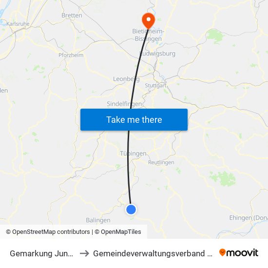 Gemarkung Jungingen to Gemeindeverwaltungsverband Besigheim map