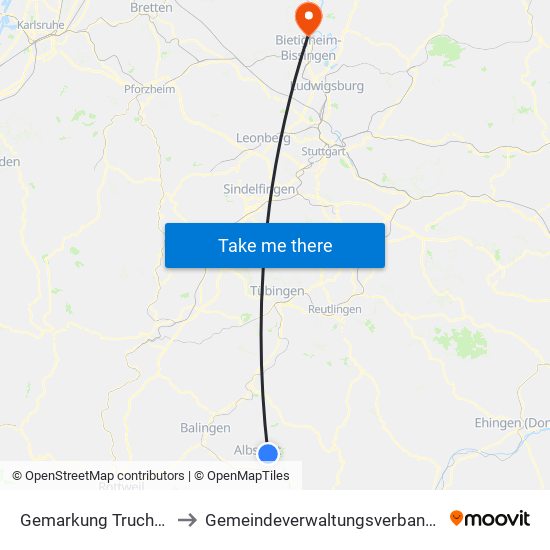 Gemarkung Truchtelfingen to Gemeindeverwaltungsverband Besigheim map