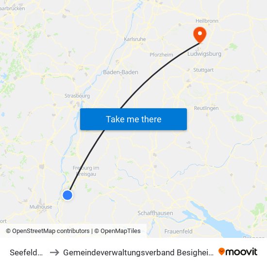 Seefelden to Gemeindeverwaltungsverband Besigheim map