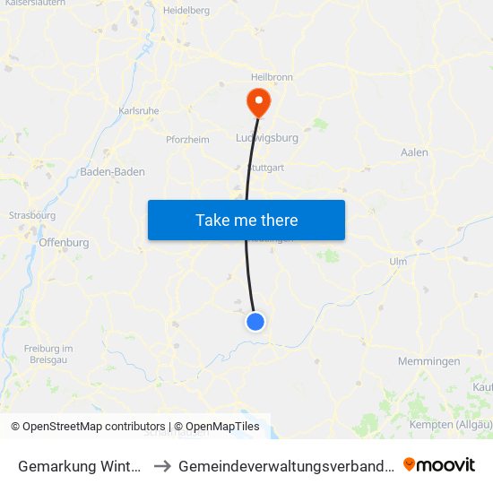 Gemarkung Winterlingen to Gemeindeverwaltungsverband Besigheim map