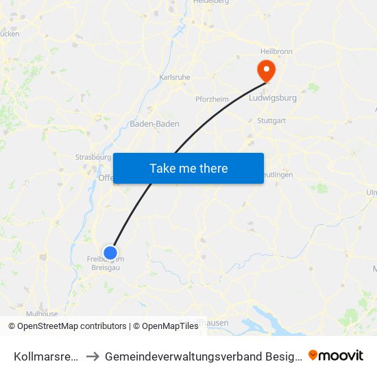 Kollmarsreute to Gemeindeverwaltungsverband Besigheim map