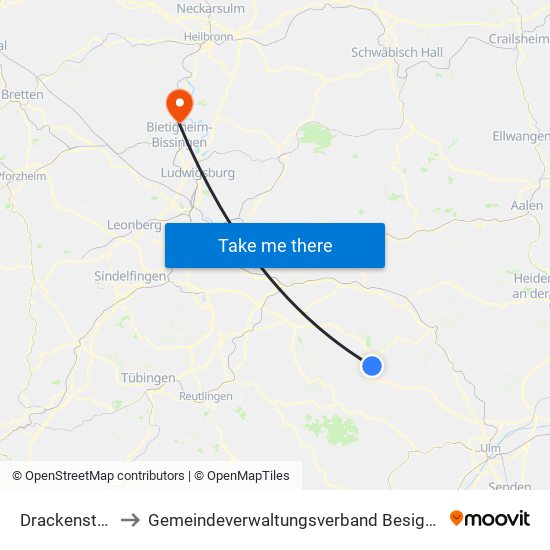 Drackenstein to Gemeindeverwaltungsverband Besigheim map