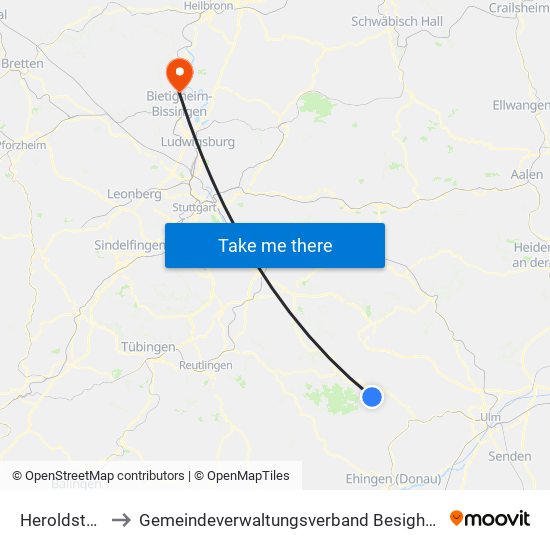 Heroldstatt to Gemeindeverwaltungsverband Besigheim map
