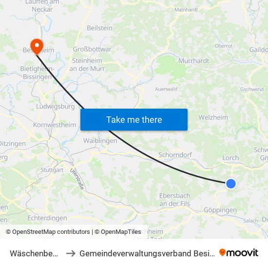 Wäschenbeuren to Gemeindeverwaltungsverband Besigheim map
