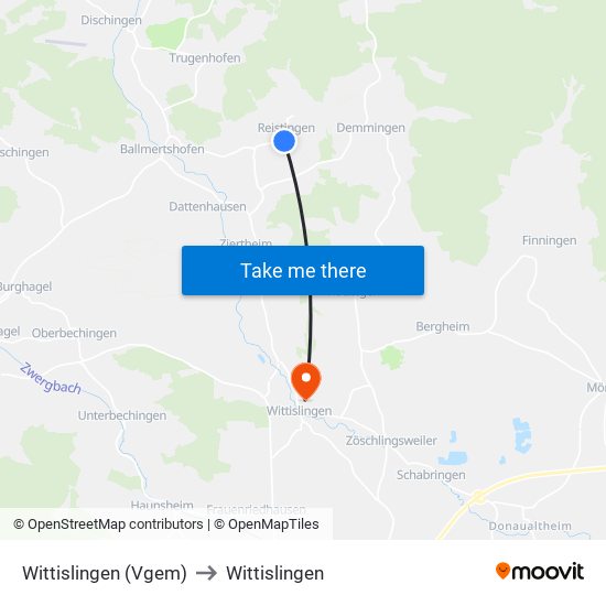 Wittislingen (Vgem) to Wittislingen map