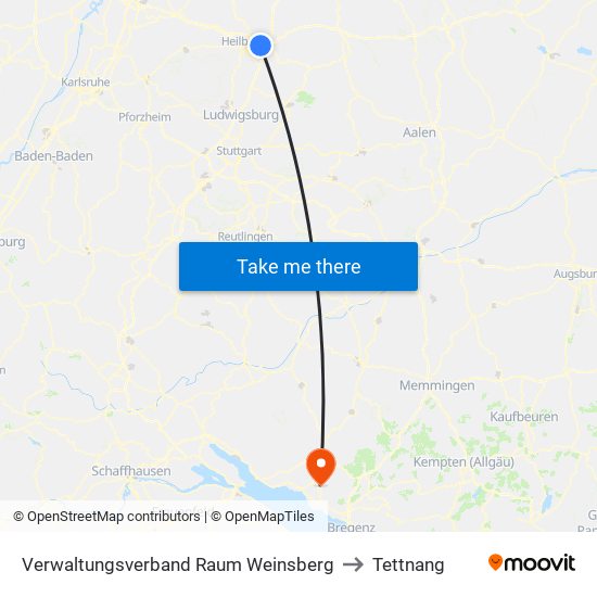 Verwaltungsverband Raum Weinsberg to Tettnang map