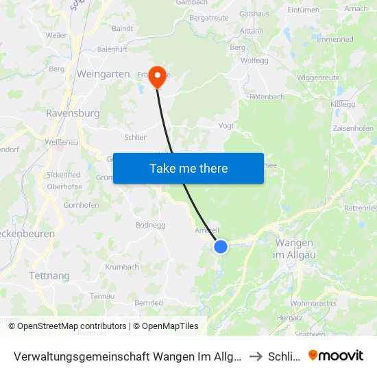 Verwaltungsgemeinschaft Wangen Im Allgäu to Schlier map