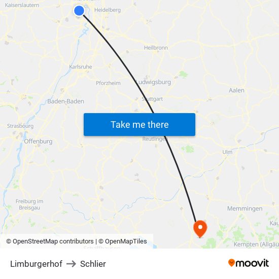 Limburgerhof to Schlier map