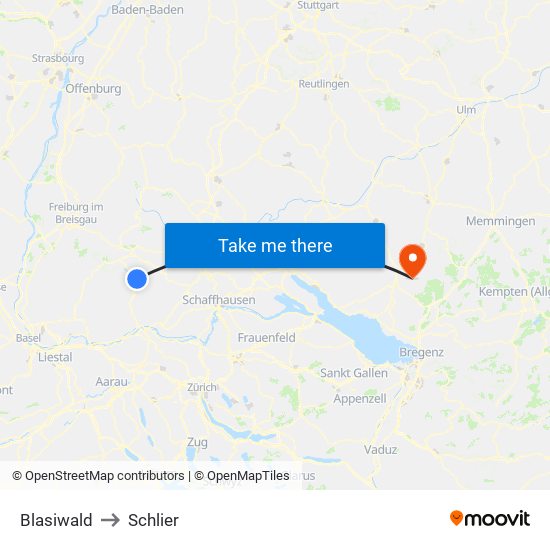 Blasiwald to Schlier map