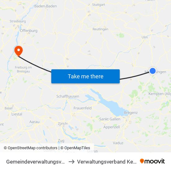 Gemeindeverwaltungsverband Rot-Tannheim to Verwaltungsverband Kenzingen-Herbolzheim map