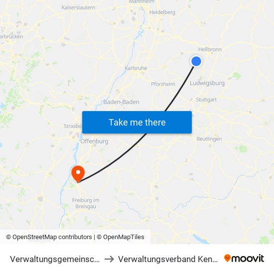 Verwaltungsgemeinschaft Brackenheim to Verwaltungsverband Kenzingen-Herbolzheim map