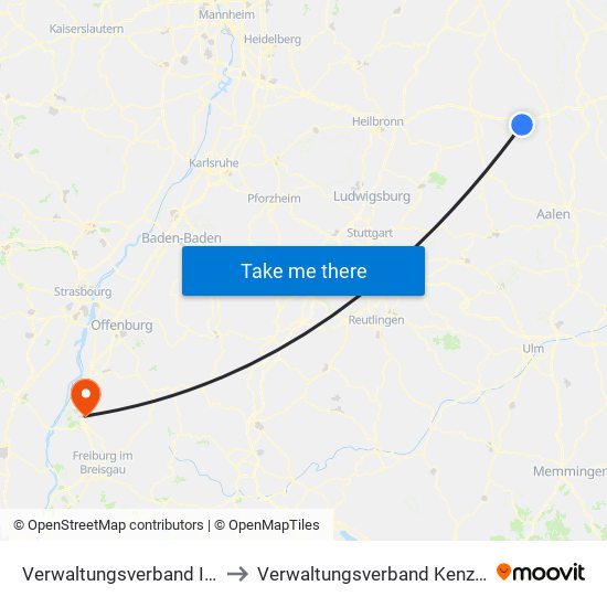 Verwaltungsverband Ilshofen-Vellberg to Verwaltungsverband Kenzingen-Herbolzheim map