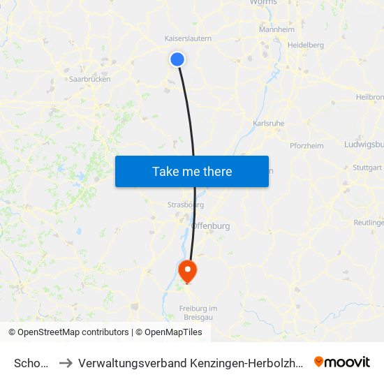 Schopp to Verwaltungsverband Kenzingen-Herbolzheim map