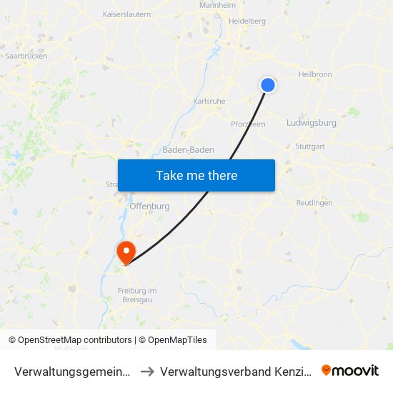 Verwaltungsgemeinschaft Sulzfeld to Verwaltungsverband Kenzingen-Herbolzheim map