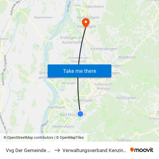 Vvg Der Gemeinde Ehrenkirchen to Verwaltungsverband Kenzingen-Herbolzheim map