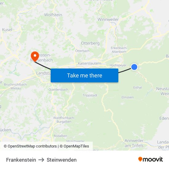 Frankenstein to Steinwenden map
