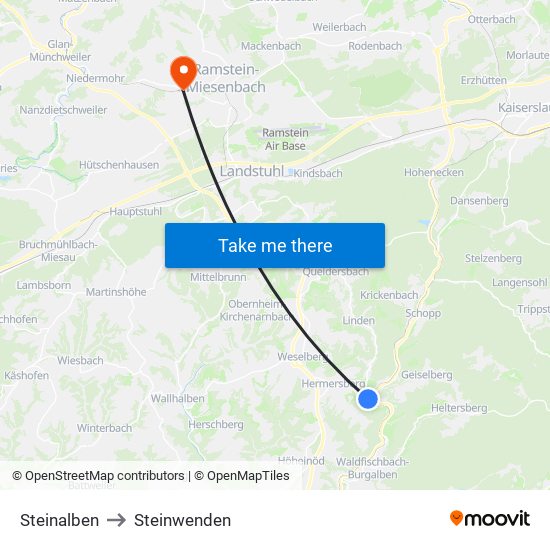 Steinalben to Steinwenden map