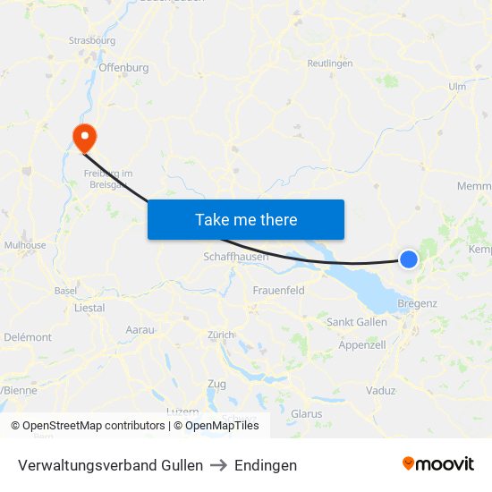 Verwaltungsverband Gullen to Endingen map
