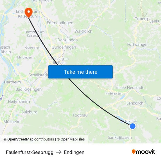 Faulenfürst-Seebrugg to Endingen map