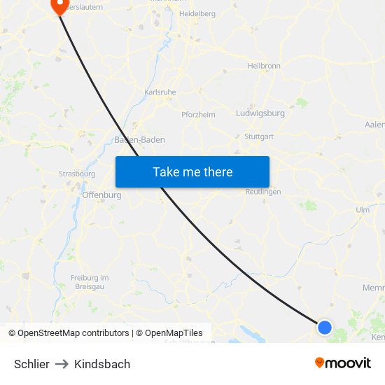 Schlier to Kindsbach map