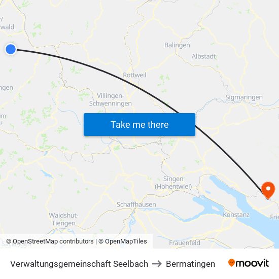 Verwaltungsgemeinschaft Seelbach to Bermatingen map