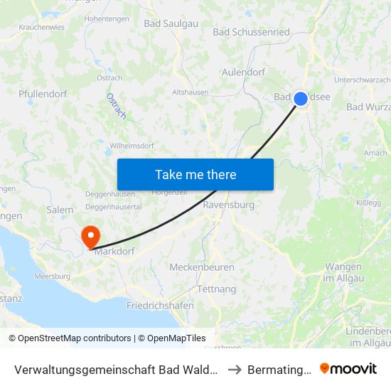 Verwaltungsgemeinschaft Bad Waldsee to Bermatingen map