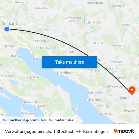 Verwaltungsgemeinschaft Stockach to Bermatingen map