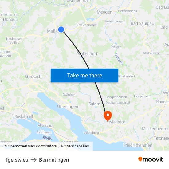 Igelswies to Bermatingen map