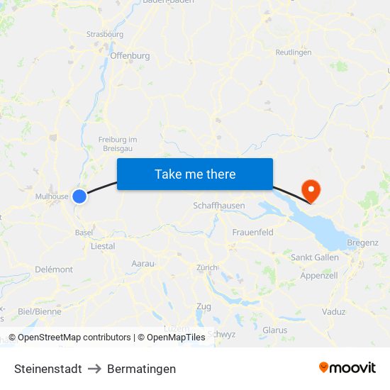 Steinenstadt to Bermatingen map