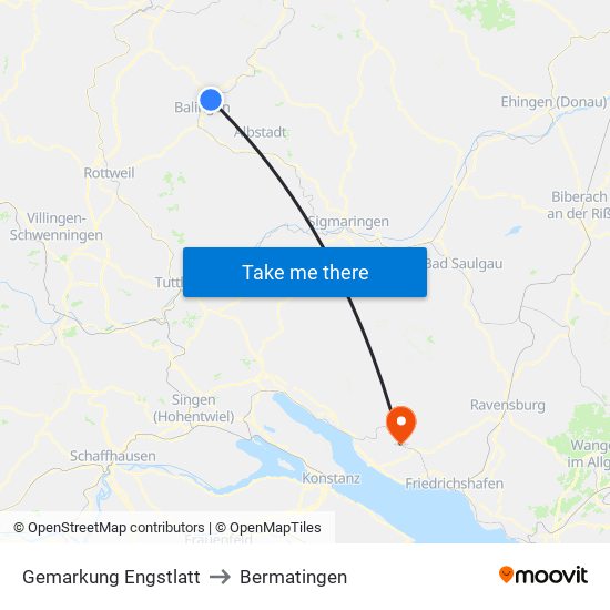 Gemarkung Engstlatt to Bermatingen map